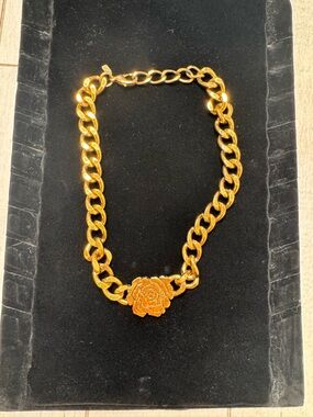 Mr. Kate Petal To The Metal Necklace Faux Gold The Element Collection VTG Style